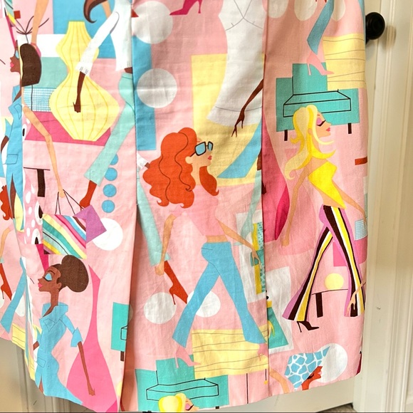 Unique JANIQUE by KOUROSH Feminine Power Retro Empire Waist Dress—SZ. 4 - Picture 5 of 11